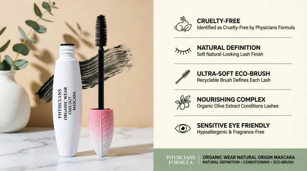 Physicians Formula Organic Wear Mascara: cruelty-free, hypoallergenic natural definition.
